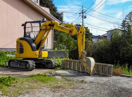 Excavator at a construction site, JPG Excavator at a construction site, JPG