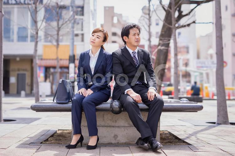 外回りする会社員 失業,倒産,不景気の写真素材