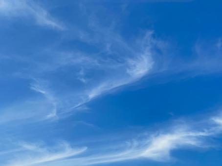 雲のある夏空 雲のある夏空の写真