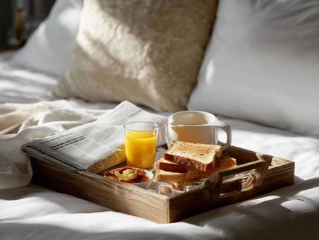 海外風の朝食風景 海外風の朝食風景の写真