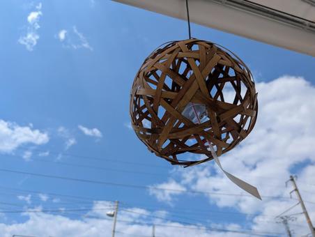 夏空と風鈴 夏空と風鈴 空,青空,夏の写真素材