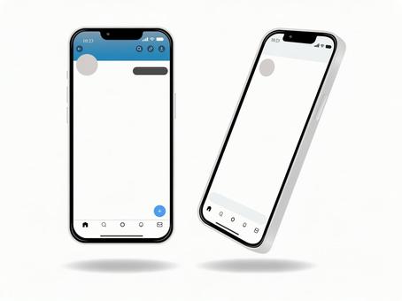 スマートフォンのsns画面 スマートフォン,スマホ,iphoneの写真素材