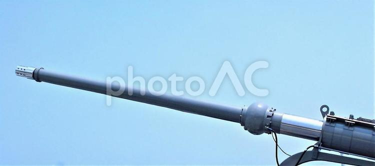 対艦砲　護衛艦さみだれ 対艦砲,単装砲,1基の写真素材