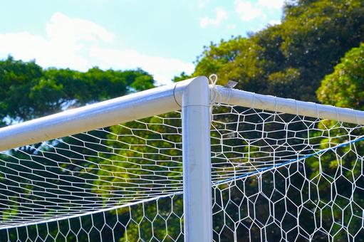 ゴールポスト ゴールポスト ゴールポスト,サッカー,クロスバーの写真素材