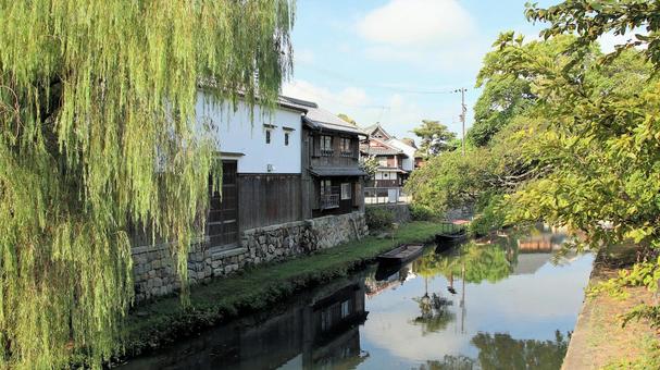 近江八幡市 八幡堀界隈散策 近江八幡市 八幡堀界隈散策 八幡堀,初秋,近江八幡市の写真素材