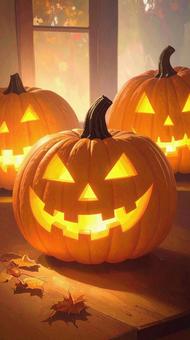 光るジャック・オ・ランタン ハロウィン 光るジャック・オ・ランタン ハロウィンの写真