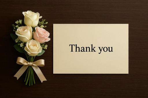 花束とthankyou 花束とthankyouの写真
