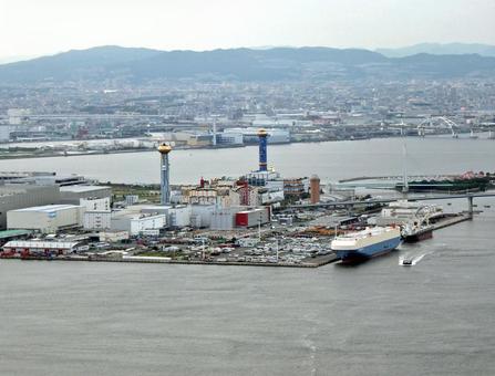 大阪ゴミ焼却場 舞洲工場 お城風の建物 大阪ゴミ焼却場 舞洲工場 お城風の建物の写真