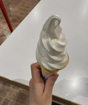 Photo, soft cream, ice, corn ice, 