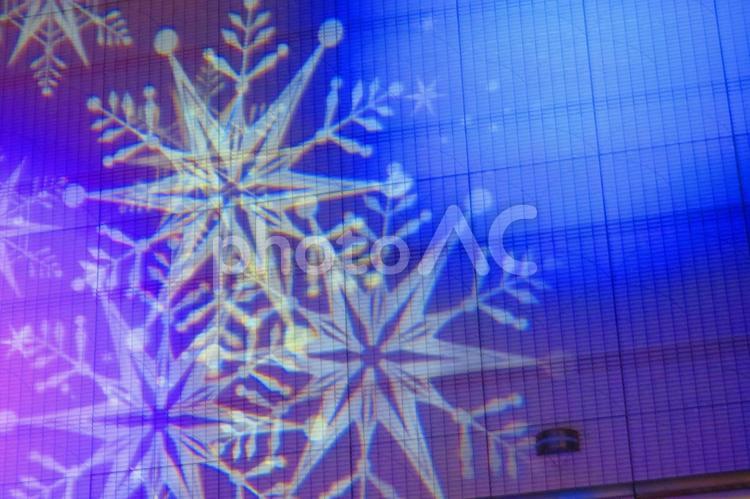 １２月中旬の横浜駅周辺のイルミネーション 背景,イルミネーション,電飾の写真素材