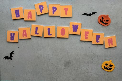 コンクリ背景のハロウィンデコレーション コンクリ背景のハロウィンデコレーション ハロウィン,ジャックオランタン,万聖節前夜の写真素材