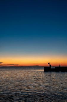 生地海岸の夕日 生地海岸の夕日の写真