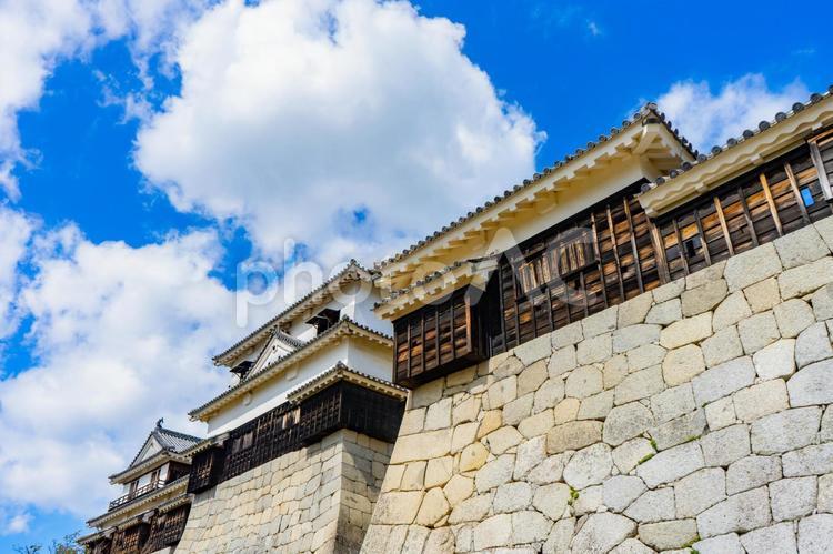 松山城の風景 松山市,松山城,愛媛県の写真素材
