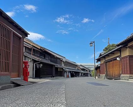 旧東海道の有松宿の町並み 有松宿,東海道,町並み保存地区の写真素材