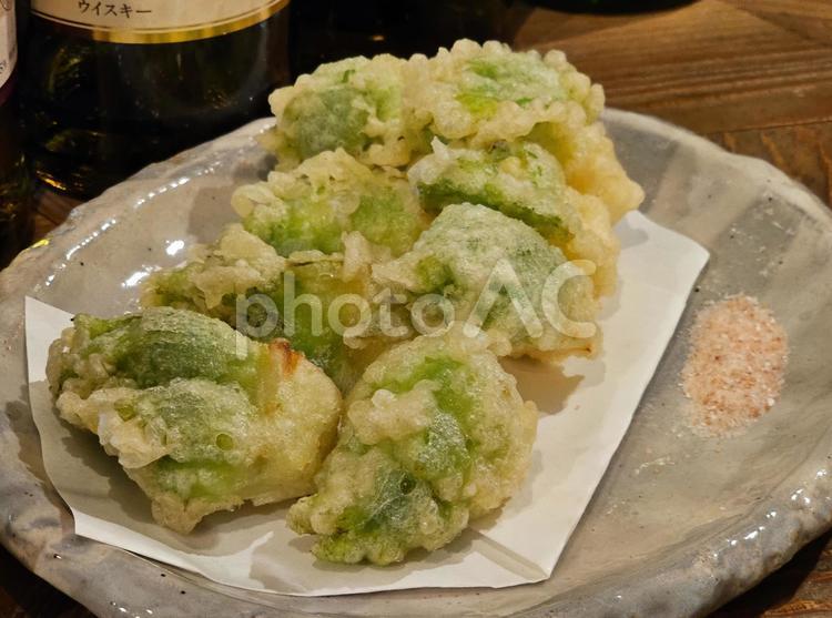 つぼみ菜天ぷら つぼみ菜天ぷら,天ぷら,蕾菜の写真素材