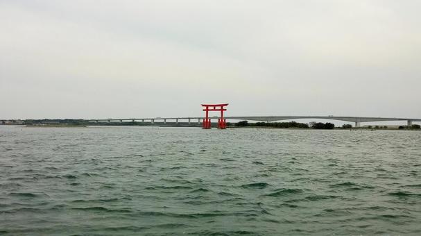 浜名湖 弁天島 赤鳥居 浜名湖 弁天島 赤鳥居 弁天島,浜名湖,赤鳥居の写真素材