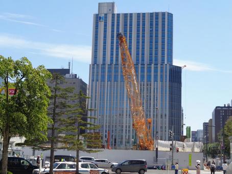 Crane at a construction site, JPG Crane at a construction site, JPG