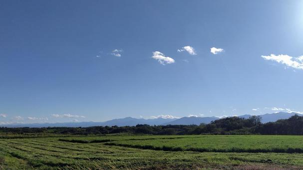 十勝平野と日高山脈 十勝平野と日高山脈 十勝,北海道,日高山脈の写真素材