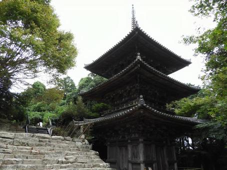 重要文化財摠見寺三重塔 重要文化財摠見寺三重塔 摠見寺,安土山,遠景山の写真素材