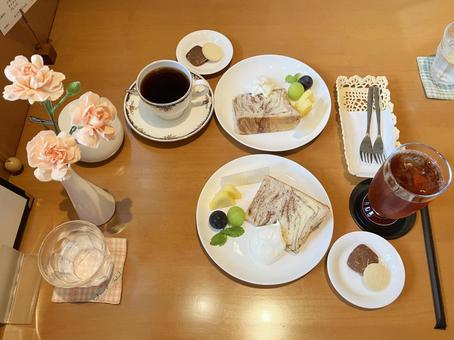 カフェのケーキセット カフェのケーキセット カフェ,喫茶店,ケーキセットの写真素材