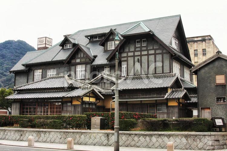 旧門司三井倶楽部の外観 旧門司三井倶楽部,建物,洋館の写真素材