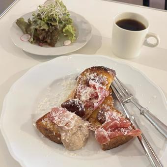 栗と生ハムのフレンチトースト フレンチトースト,あさごぱん,パンの写真素材