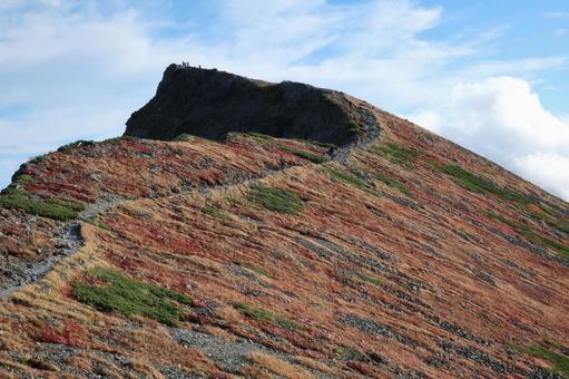 秋の白馬岳 白馬岳,白馬,登山の写真素材