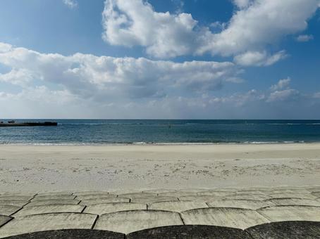 江口浜の雄大な海 自然,風景,海景色の写真素材