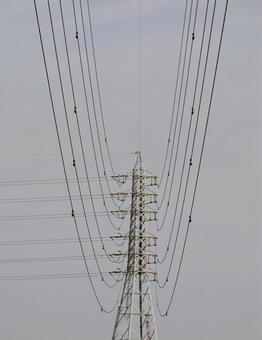 電線 電線 電線,鉄塔,電気の写真素材