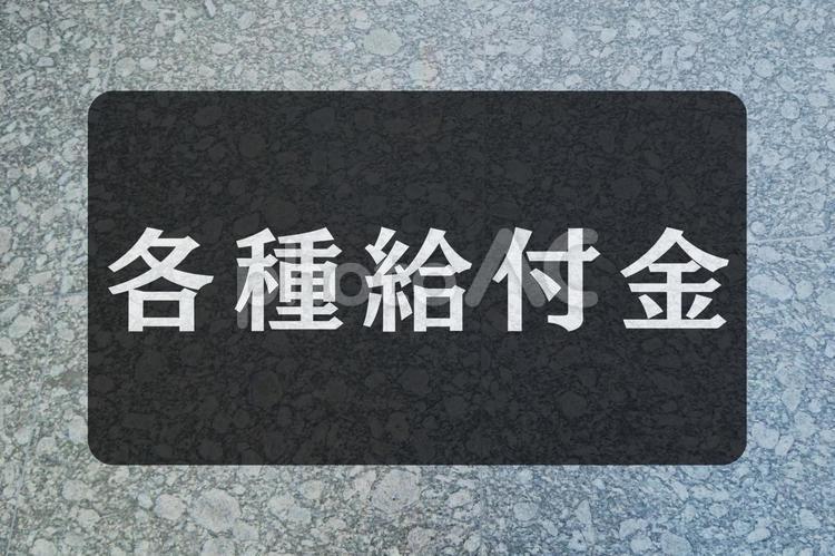 石のテクスチャ（各種給付金） 各種給付金,文字素材,テクスチャの写真素材