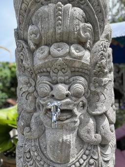 蛇口 石の蛇口,蛇口,インドネシアの写真素材