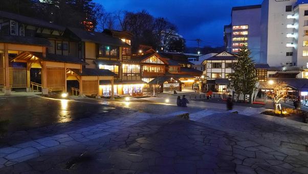 草津温泉の夜景 草津温泉の夜景の写真