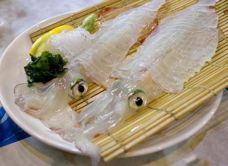 佐賀呼子のイカ活き造り 佐賀呼子のイカ活き造り イカ,姿造り,活き造りの写真素材