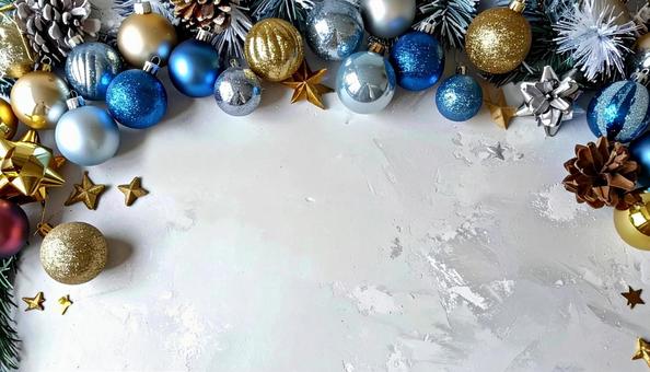 クリスマス 背景 青いオーナメント クリスマス 背景 青いオーナメントの写真