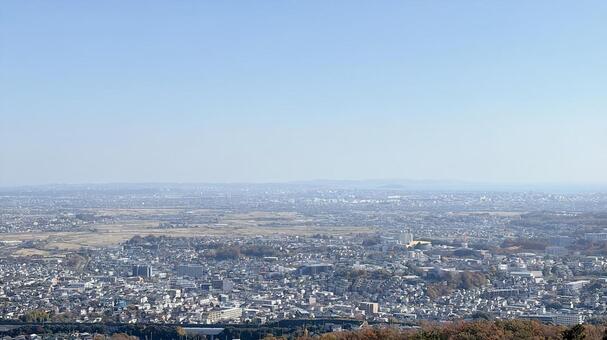 弘法山公園からの景色 弘法山公園,弘法山,権現山の写真素材