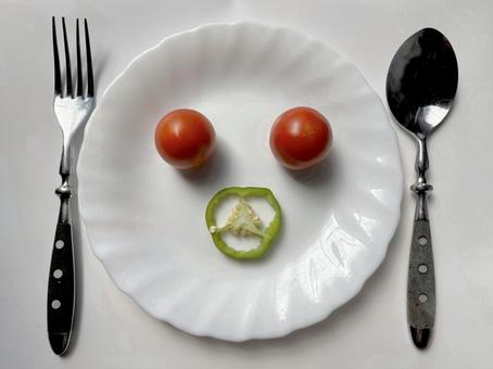 野菜で作った顔2 野菜で作った顔2の写真