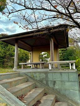 隠れスポット 趣き,休憩所,和の写真素材