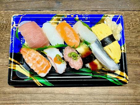 スーパーのパック寿司(D)① 寿司,鮨,スーパーの寿司の写真素材