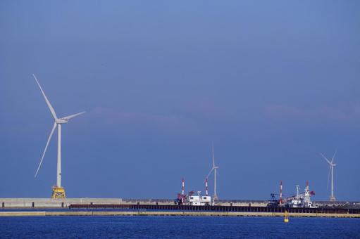 洋上風力発電機 洋上風力発電機の写真