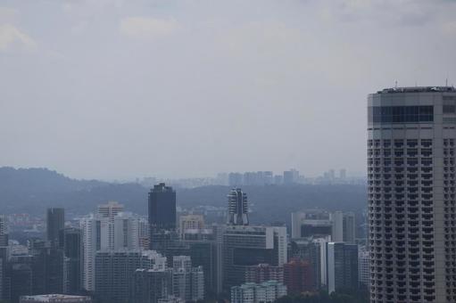 高層ビルのビル群のシンガポールの街並み 高層ビルのビル群のシンガポールの街並みの写真