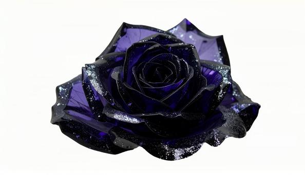 ガラス質感の紫の薔薇(背景透過) ガラス質感の紫の薔薇(背景透過)の写真
