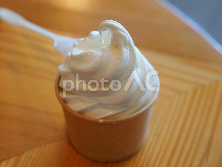 ふもとっぱら　あさぎり牛乳ソフト2 ソフトクリーム,牛乳ソフト,ふもとっぱらの写真素材