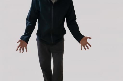 両手を広げて困惑する男性のジェスチャー 両手を広げて困惑する男性のジェスチャー 男性,困る,ジェスチャーの写真素材
