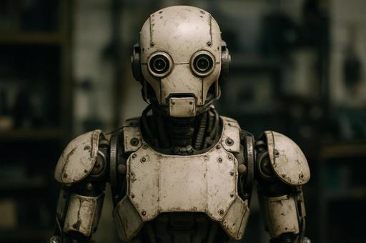 ロボットの顔と上半身の写真