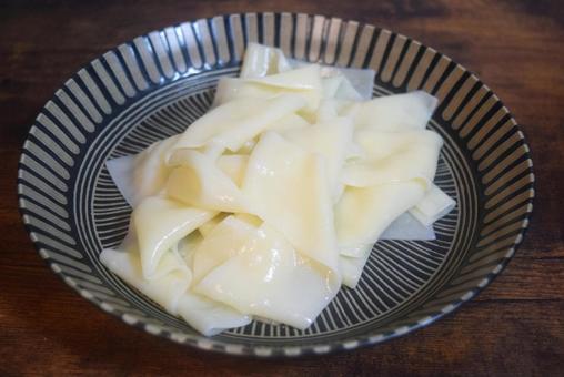さっぱり!群馬名物ひもかわうどん さっぱり!群馬名物ひもかわうどん ひもかわうどん,うどん,群馬の写真素材