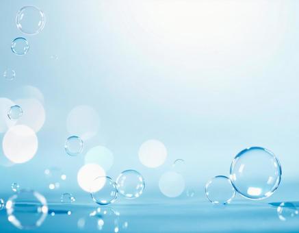 水面 バブル 水色の背景 水面 バブル 水色の背景の写真