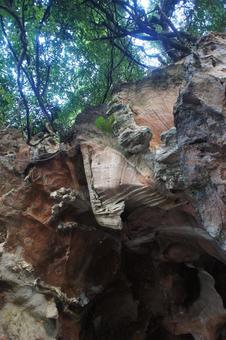 Photo, a stalactite, limestone, cave, 