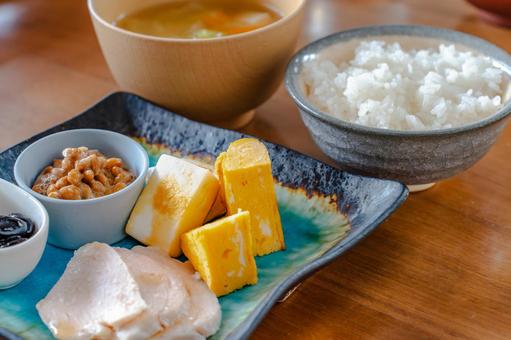和風朝食セット 和風朝食セット 朝食,和食,和風の写真素材