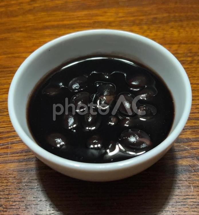 R7.02.07　黒豆煮 黒豆煮,黒豆,煮豆の写真素材