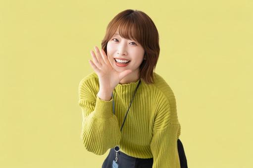 呼びかける笑顔の女性・ビジネスウーマン 呼びかける笑顔の女性・ビジネスウーマン 女性,呼びかける,笑顔の写真素材